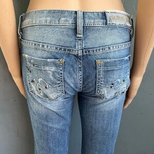 Vintage Lucky 90s Y2K Brand Women's Blue Flare Jeans Size 26